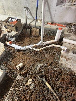 Under Slab Drain, Waste, and Vent