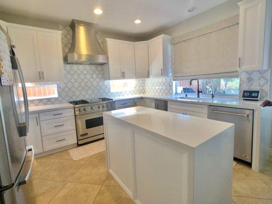 White on White Kitchen will always be a safe, timeless design!