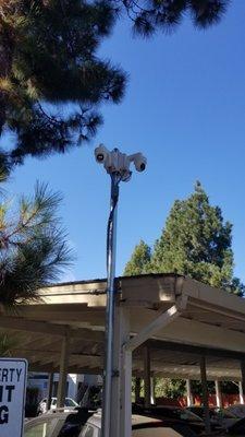 Surveillance Cameras, pole mounted Wireless point to point, Pro-Techs Security www.pro-techssecurity.com 925-337-4394