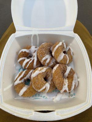 Cinnamon Roll Mini Donuts