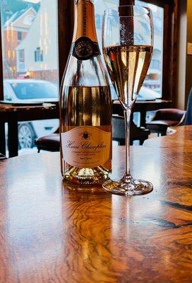 HENRI Champliau Cremant de Bourgogne ($15) brut rose, from Elements