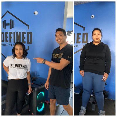 6 month 60LB life changing transformation with our client Maricel, she took the chance with us and this is what she got!