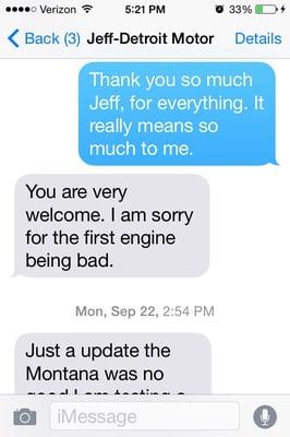 There is 7 photos of proof reg convo with Jeff.