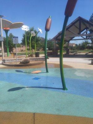 Water feature for kids to play