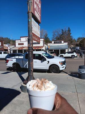 Hot Apple Cider with Whipped Cream!!!