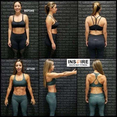 Mother of 3 dedicated to her workout and food!  4 month transformation