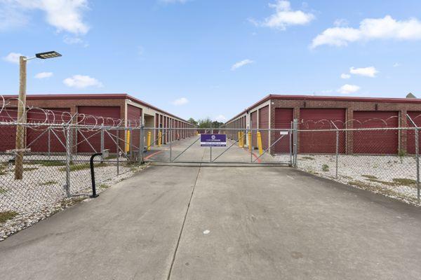 Self Storage Facility in Clute, Texas Entrance, Fully Fenced property