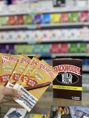 New wild rum backwoods now instock.