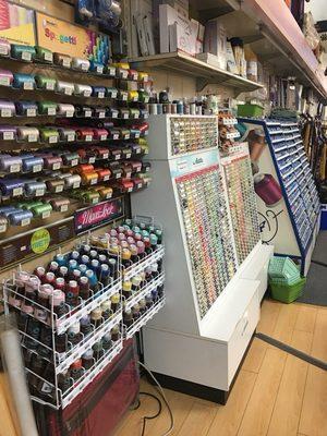 We carry high quality threads such as: Mettler, Wonderfil, Robenson Anton, Superior, Guterman