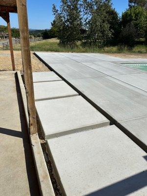 Flatwork around pool