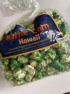 Green popcorn! Perfect for kids!