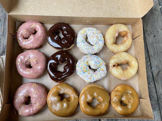 Delicious donuts that were still warm as we ate them!