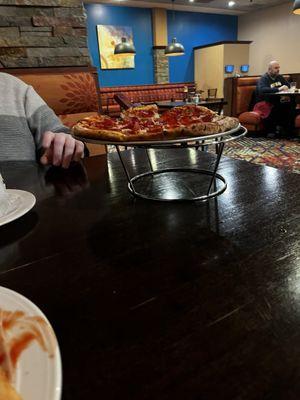 Steam and pizza