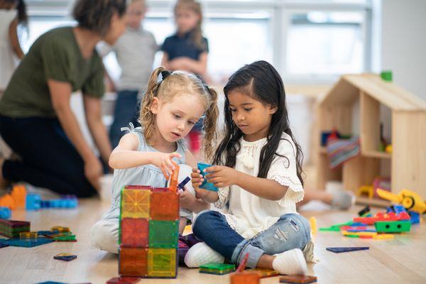 Children doing Montessori activity