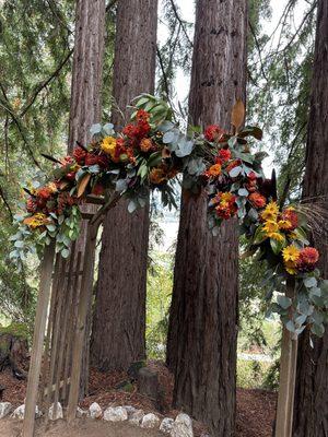 Floral arch for a wedding