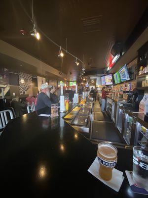 Small place, only three screens so not the best to go watch a game as a group but by yourself if you get a good spot at the bar, maybe.