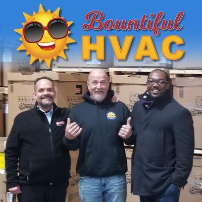 Bountiful HVAC owner Bret with Goodman Furnace reps.