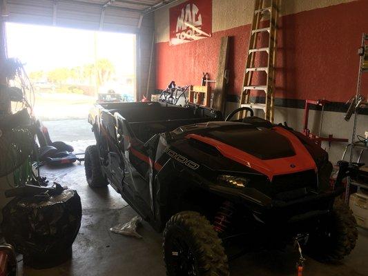 Rzr, rhino, maverick ect parts, service, accessories.