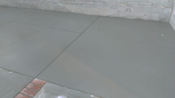 freshly laid out concrete