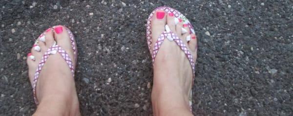 my giant feet after my pedi!