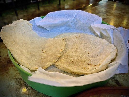 Homemade corn tortillas worth the extra wait!