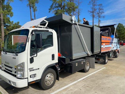 Putting the new to work right away with sorting and recycling.