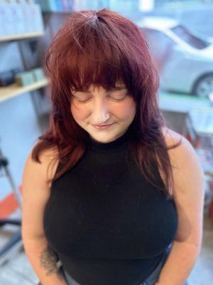 Deep red and a shag blow out!