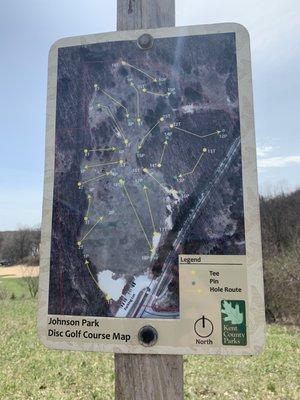 Johnson Park disc golf map