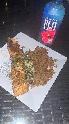 Stuffed Salmon w/dirty rice