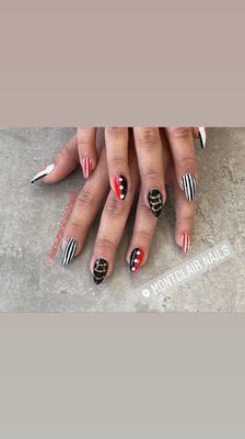 Halloween circus nails