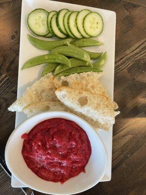 Red beet hummus