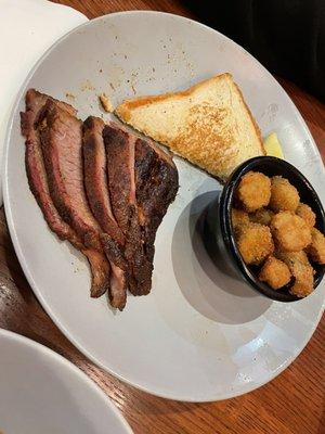 Brisket and fried okra