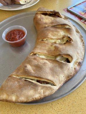 BBQ Chicken and Cheese Calzone