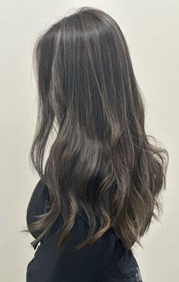 Balayage with baby lights