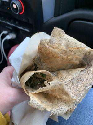 Another picture of the buckwheat crepe