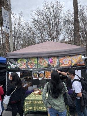 Food stand in Downtown Riverside Lunar New Year Festival 2022