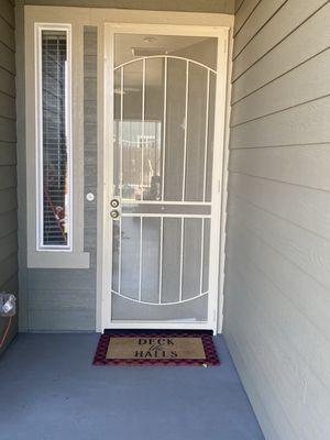 Front view of the new door