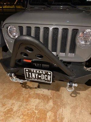 Wrangler Sport unlimited Stinger Stubby Bumper and BadLands winch