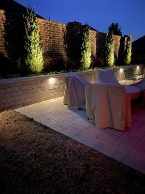 Landscape lighting, wall & pavers