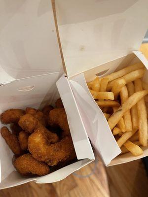 Shrimp basket and small fries