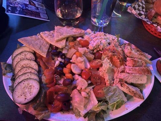 Greek Veggie Salad with Chicken