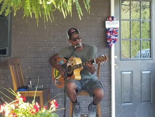 Live music on the patio.