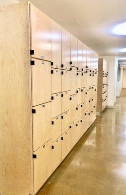 Codeable storage lockers are available.  Unlock with your phone.