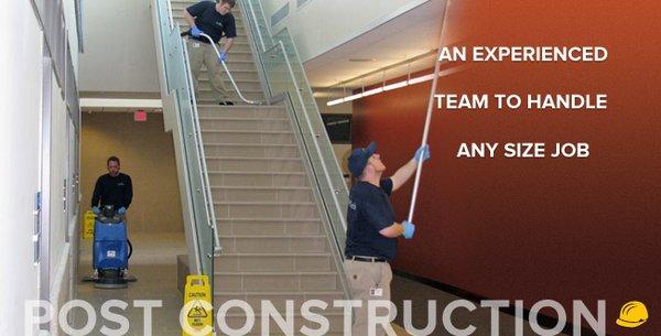 Post Construction Cleaning Services, Window Cleaning, Carpet Cleaning, Covid-19 Disinfecting and more..