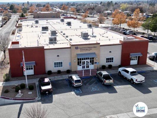 Aerial digital photo of Northwest Metro VA Clinic in Rio Rancho, N.M. Equipment: DJI M3P.