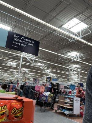 Lines back and around the women's clothing department aisles