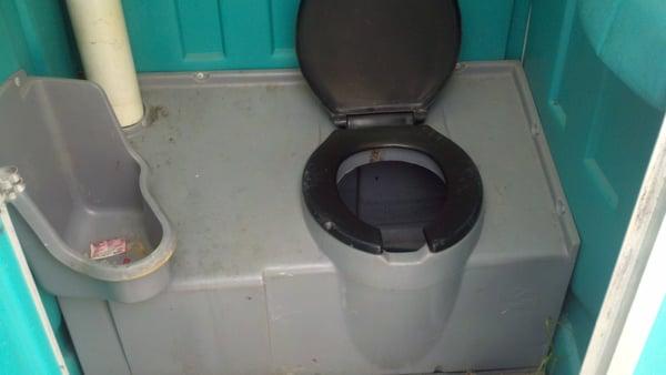 This is what JW calls a clean toilet, taken the morning after it was "cleaned" according to the date on the door.