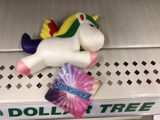 4/17/19. Brand new HUGE Dollar Tree at the Louisiana Boardwalk, right next to the Texas Street Bridge! Winged Unicorn squeeze toy.