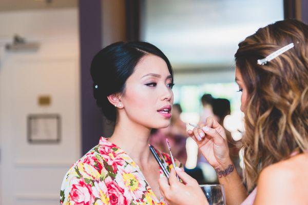 Wedding Photography in the Bay Area, Bride and bridesmaids getting ready