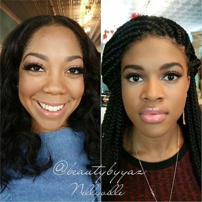 Did makekp for Daughter of Nelly (the rapper) on the left and her cousin